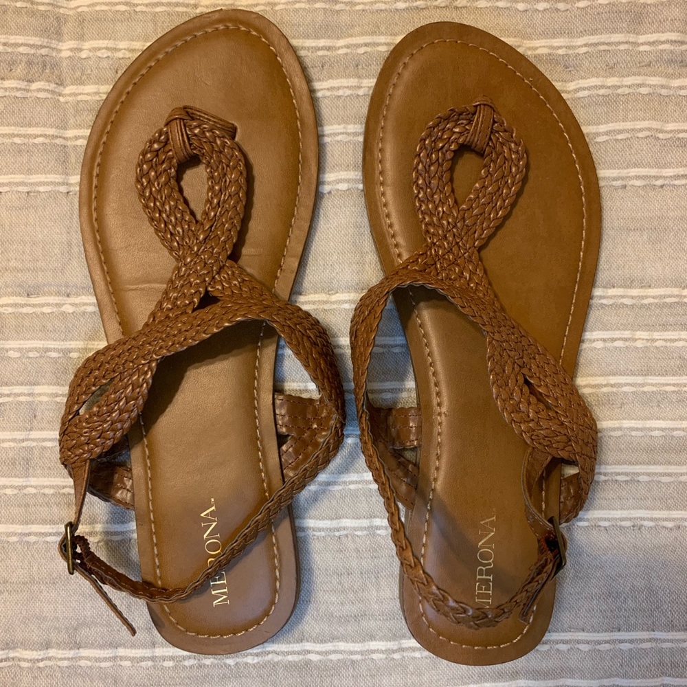 MERONA - Women’s sandals - Cognac - Size: 7